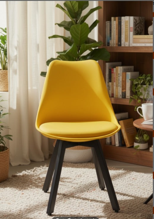 Modern Tulip Dining Chair – Premium Metal Legs | Soft Cushioned Seat | Perfect for Dining Areas, Study Corners, Cafés & Living Rooms