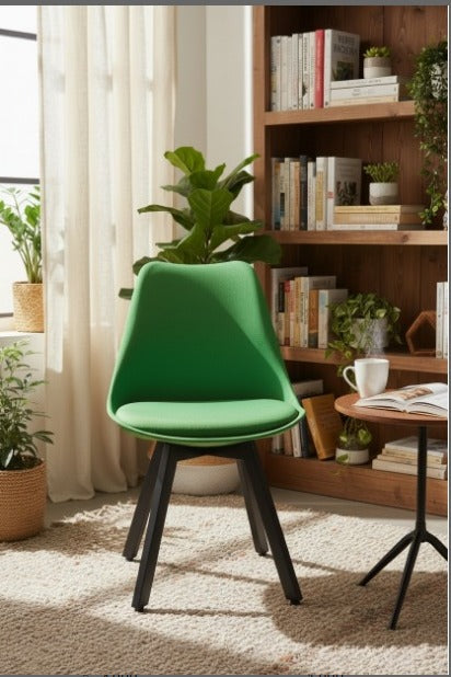 Modern Tulip Dining Chair – Premium Metal Legs | Soft Cushioned Seat | Perfect for Dining Areas, Study Corners, Cafés & Living Rooms