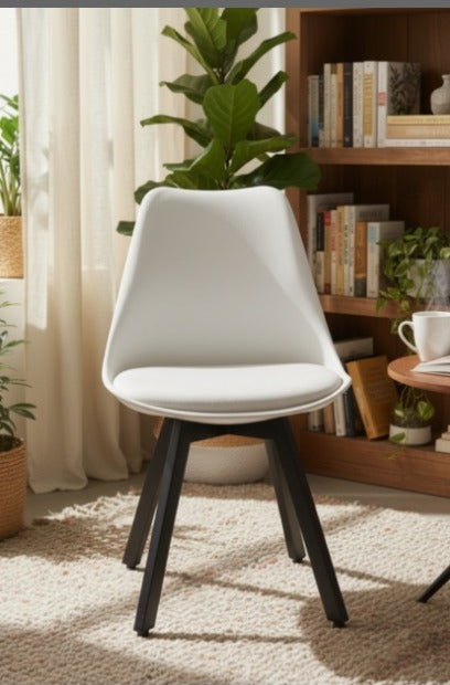 Modern Tulip Dining Chair – Premium Metal Legs | Soft Cushioned Seat | Perfect for Dining Areas, Study Corners, Cafés & Living Rooms