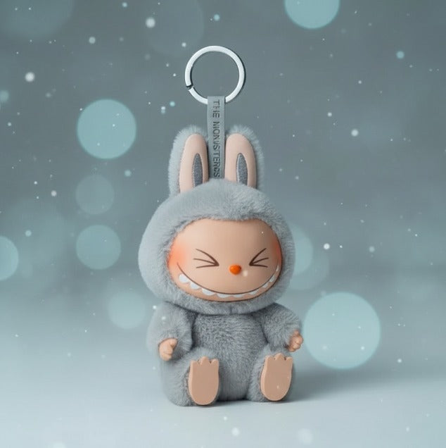 Labubu Multi Bunny Plush Keychain Soft Stuffed Doll Kawaii Rabbit Bag Charm Cute Toy Key Ring