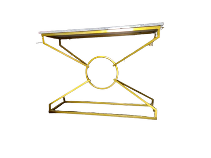 Modern Gold Console Table - Luxury Centerpiece for Living Room