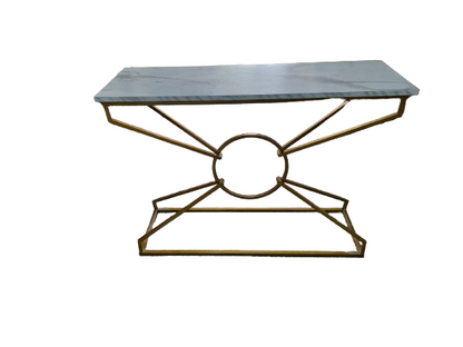 Modern Gold Console Table - Luxury Centerpiece for Living Room