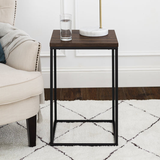 Mainstays End Table - White Top with Gold Frame