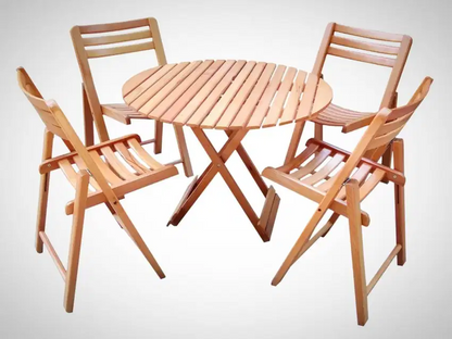 Folding Table & Chair Set - 2 or 4 Pieces for Garden & Lounge