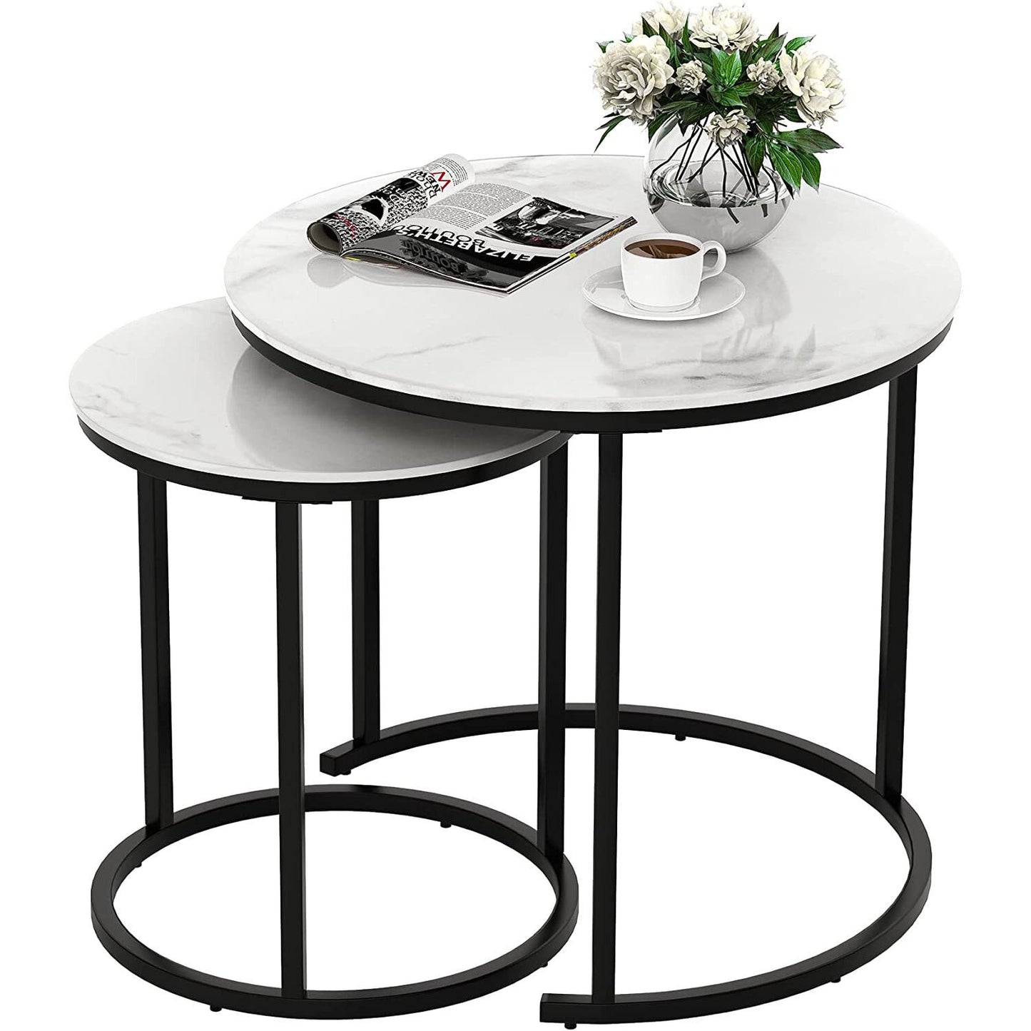 Decorative Metal Frame Table with Attractive Wooden Top