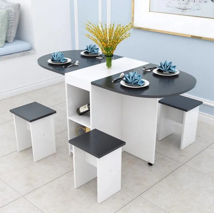 Foldable Dining Table & Chairs - Simple Family Room Set