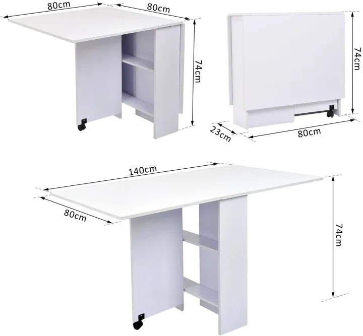 Wooden Folding Dinning Table Kitchen Desk