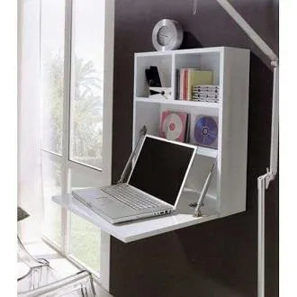 Small-wall mounted folding laptop desk