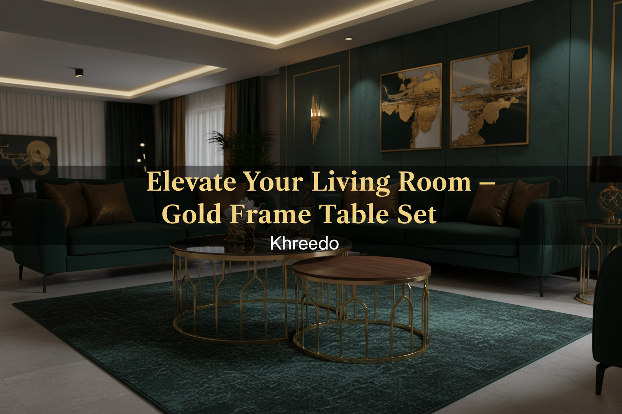 Gold Frame Center Table Set Banner