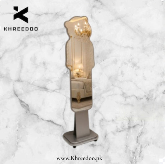 Bear-Shaped Mobile Vanity Mirror featuring Ultra-Durable Unbreakable Glass
