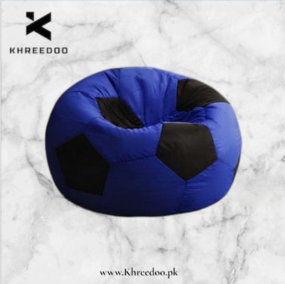 Blue Football Bean Bag Chair | Modern Soccer-Themed Seating for Gaming, Bedroom & Relaxation