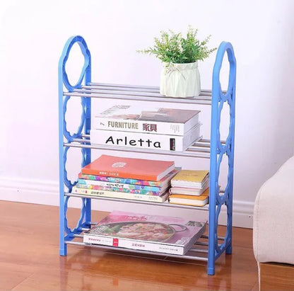 4-5 Layer Plastic Shoe Rack - Multipurpose Organizer for Home