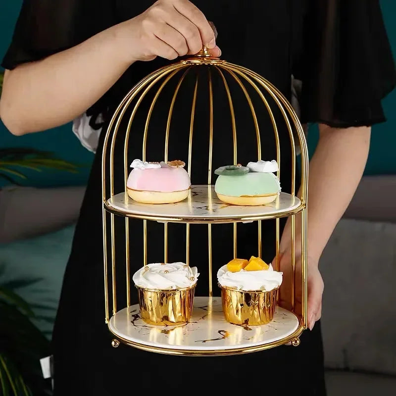 Iron Bird Cage Rack for Lipstick, Perfume & Cosmetics