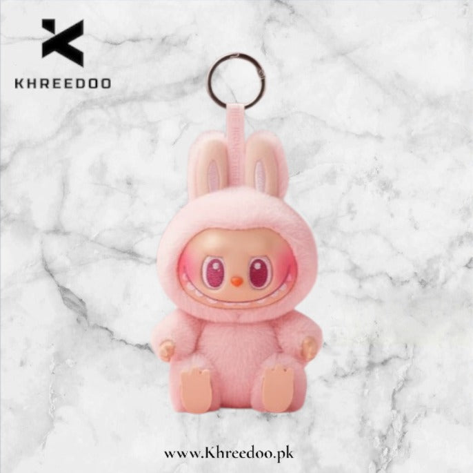 Labubu Multi Bunny Plush Keychain Soft Stuffed Doll Kawaii Rabbit Bag Charm Cute Toy Key Ring