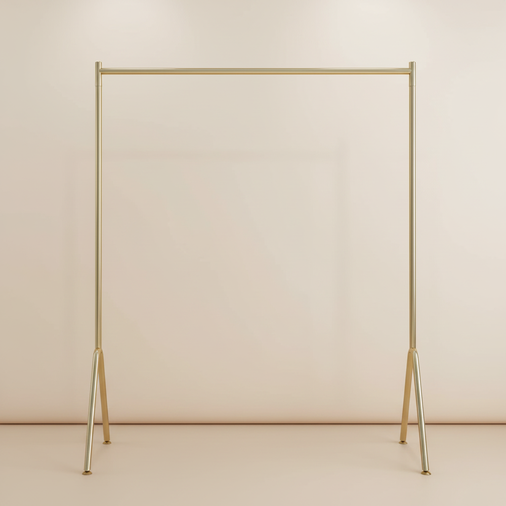 Single Pole V-Shape Cloth Hanging Stand - Multi-Purpose Metal Garment Rack