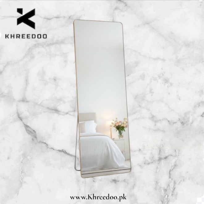 Unbreakable Full-Length Wall Mirror – Shatterproof Modern Leaning Dressing Mirror for Bedroom, Hallway