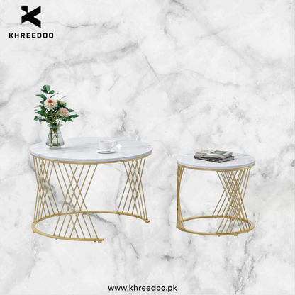 Modern Nesting Coffee Table  Round End Tables
