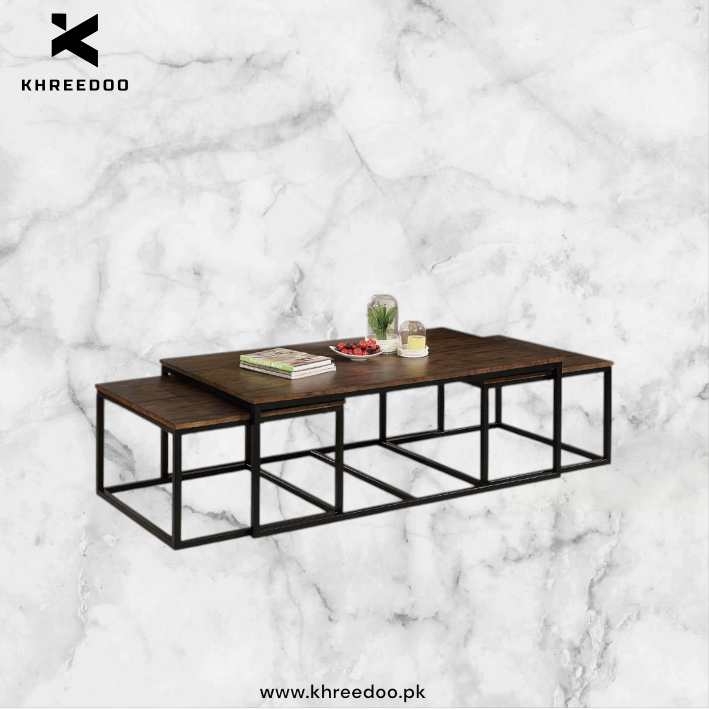 Hensley 3 Piece Coffee Table and Nesting Tables Set