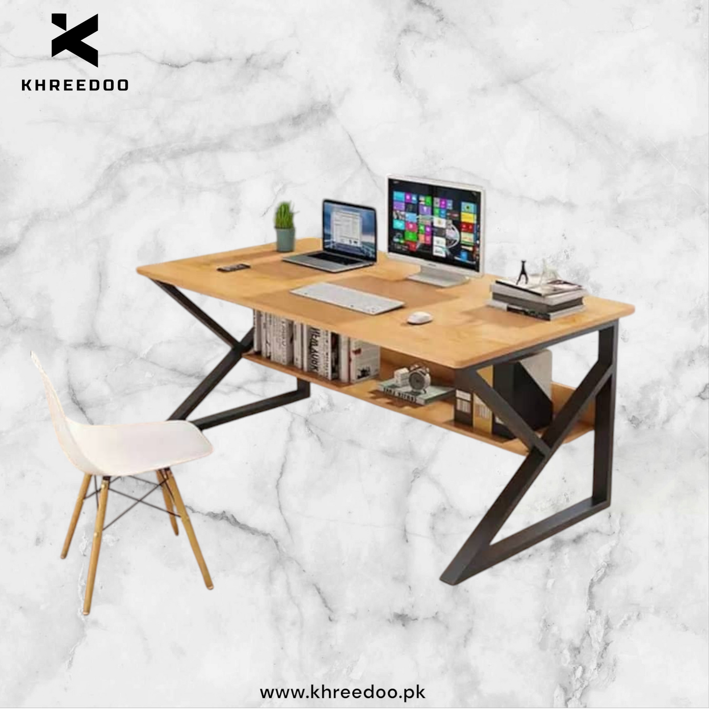 K Shape Computer Desk Living Room