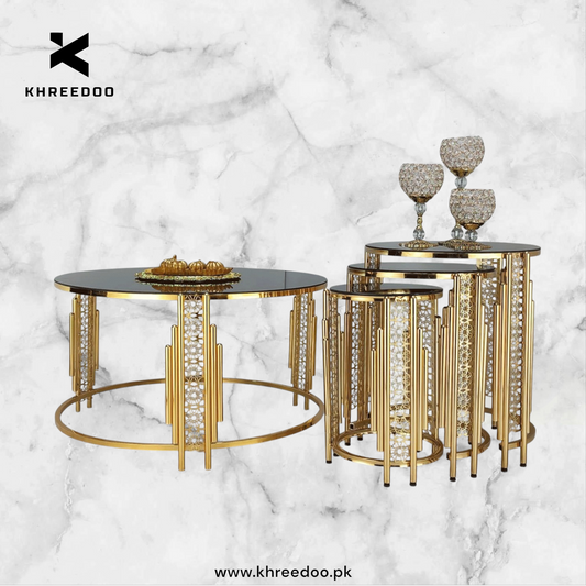 Unique design 2 in 1  center table + nesting table (set of 4)