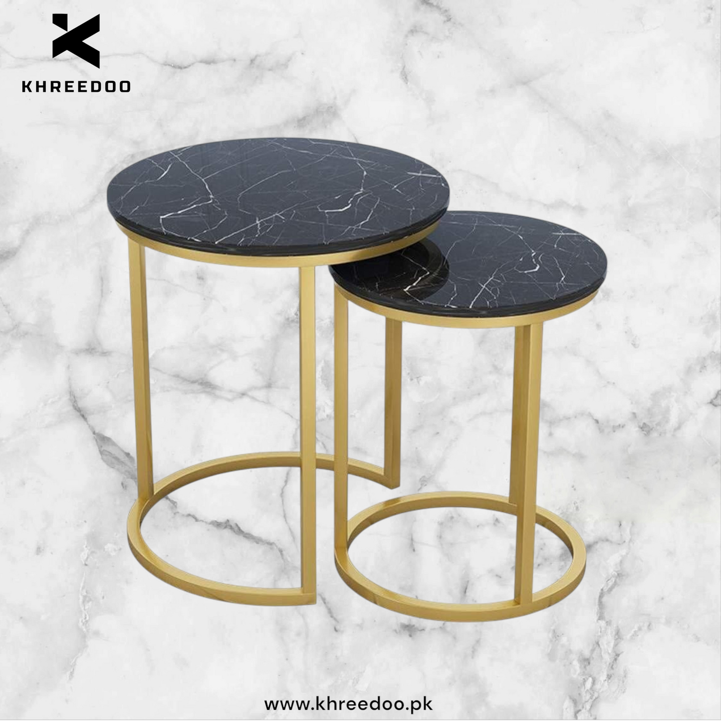 2 Pieces Round Table Set 18 and 16 top size
