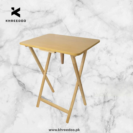Folding Wooden Study Table with Single Shelf