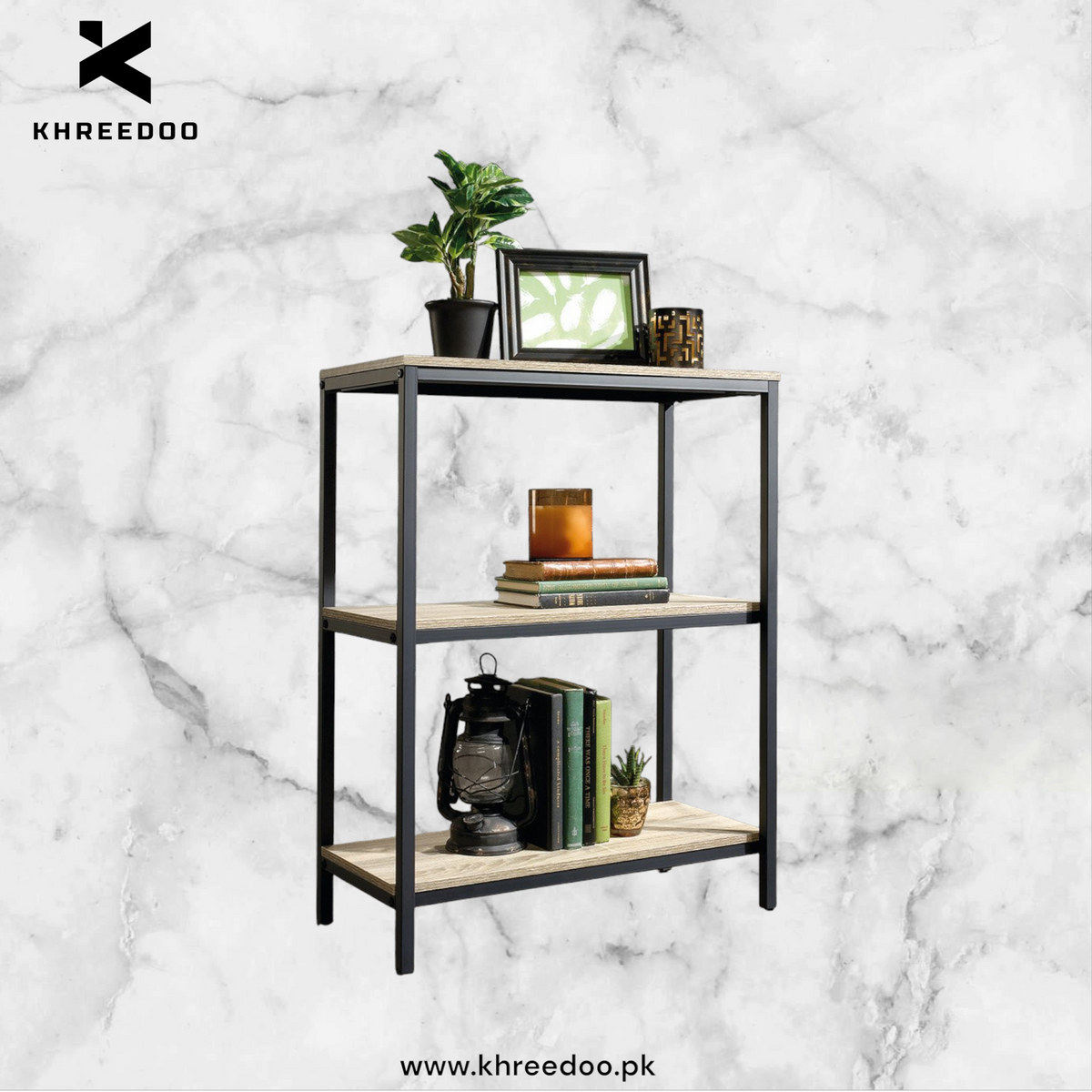 Indesign Metal Book Rack 3 Layer Book Rack Metal Book Rack – Khreedoo