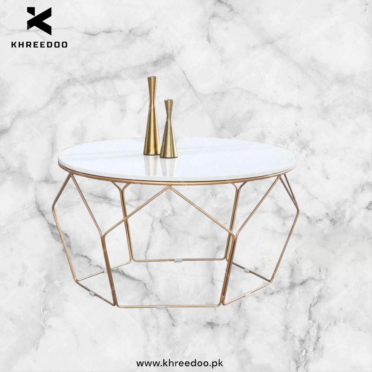 Office Side Table Rounded Round Iron Coffee Table for Living Room, Office & Side Table – Khreedoo