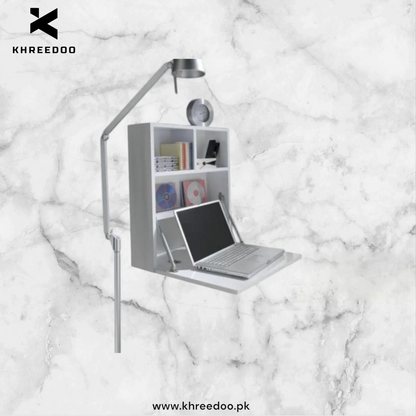Small-wall mounted folding laptop desk