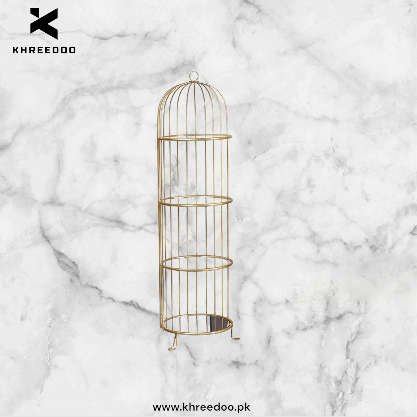 Corner Rack Cage Shape Metal Frame Wooden Shelves Fit Cage