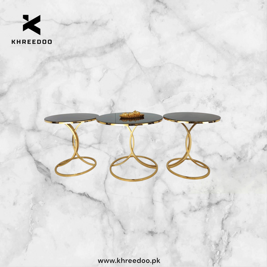 Simple and Unique Design Nesting Table (Set of 3)