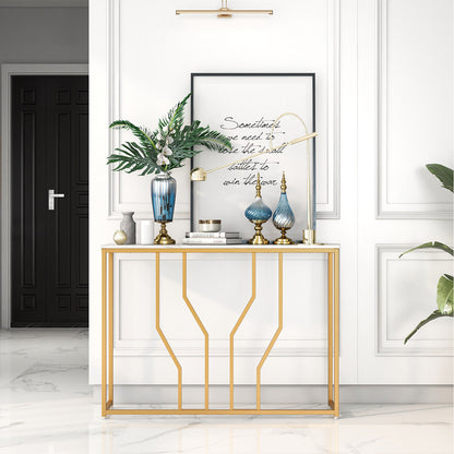 Gold Console Table Modern Entryway Table  Sofa Table