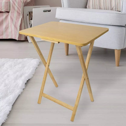 Folding Wooden Study Table with Single Shelf