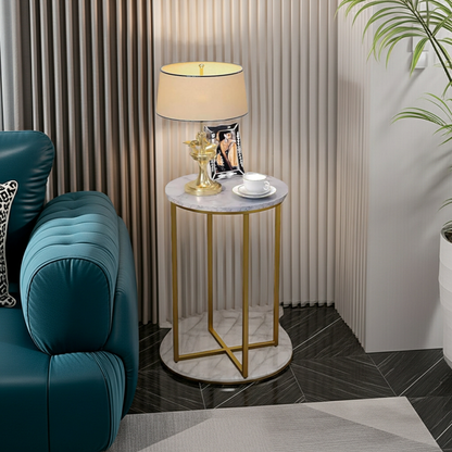 16in Modern Round Living Room Accent Side Table