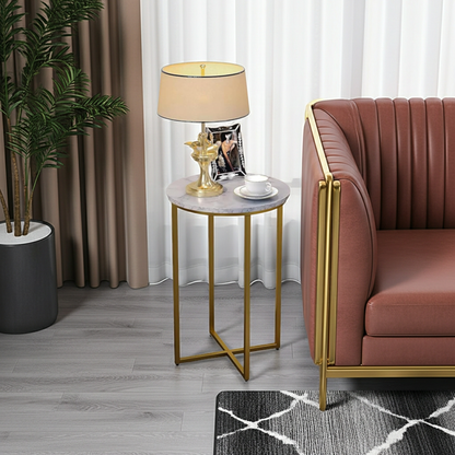 16in Modern Round Living Room Accent Side Table